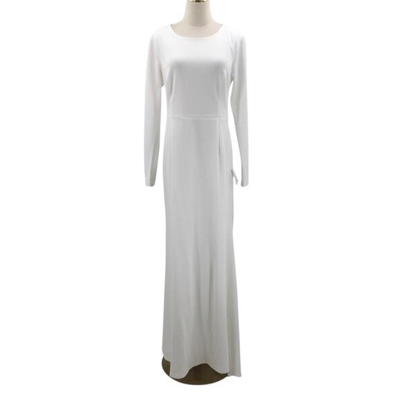 LULU'S XL Eloquent Endearment White Long Sleeve Backless Wedding Maxi Dress 0B18 - Picture 3 of 13